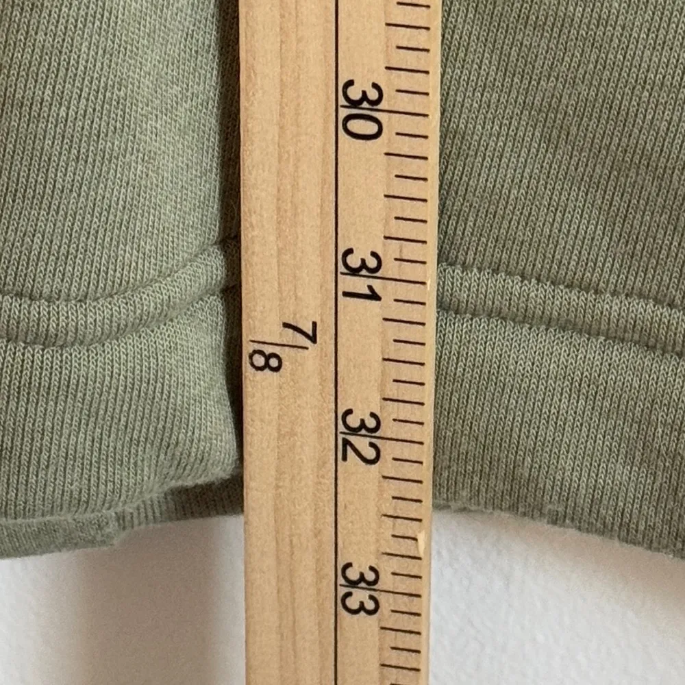 Free People Beach Tunic Sweater Size Medium Oversized Green Crewneck Soft boho - Image 10