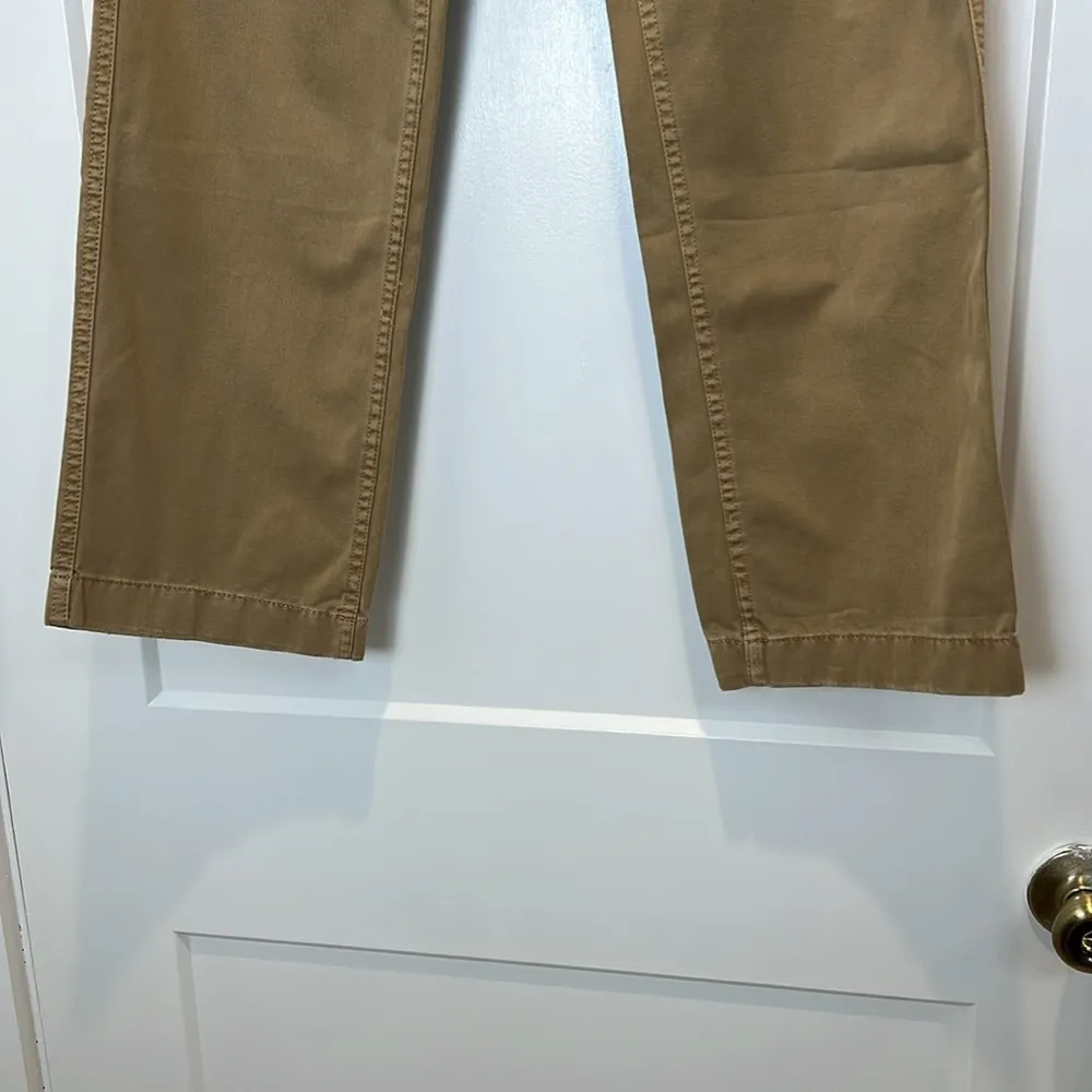 J. Crew Tan Chinos Classic Cotton Twill distressed pants size 0. - Image 4