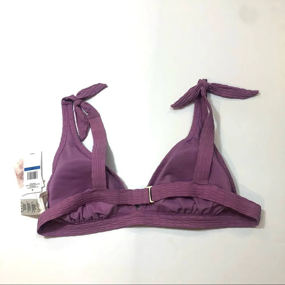 Jessica Simpson Smocked Bow-Tie Bikini Swim Top - Image 5