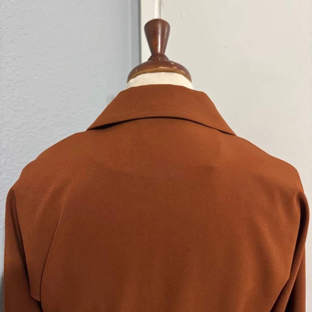 Opening Ceremony Women Luxury Rust Bomber Zippered Collared Jacket Size XS - Image 7