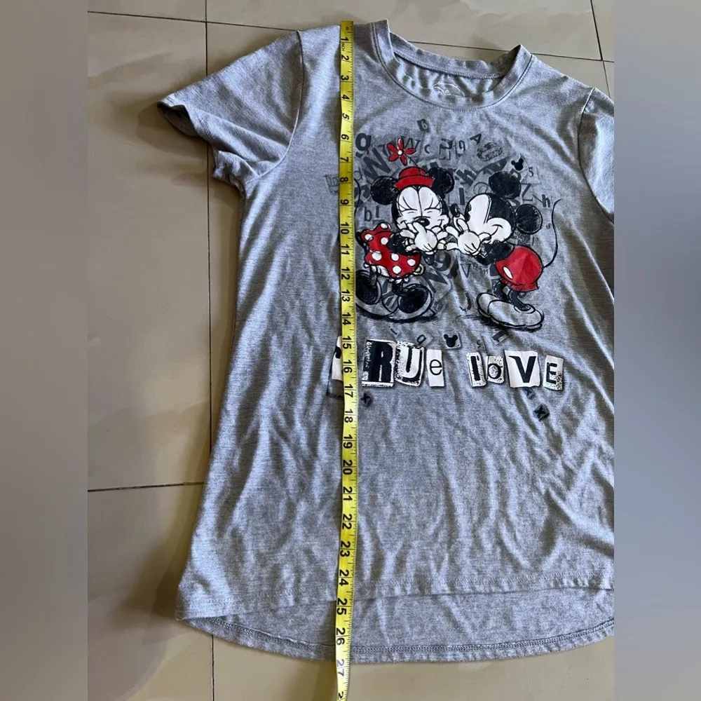 True love Disney tshirt women teen XL 11/13 short sleeve True Love Mickey Minnie - Image 10