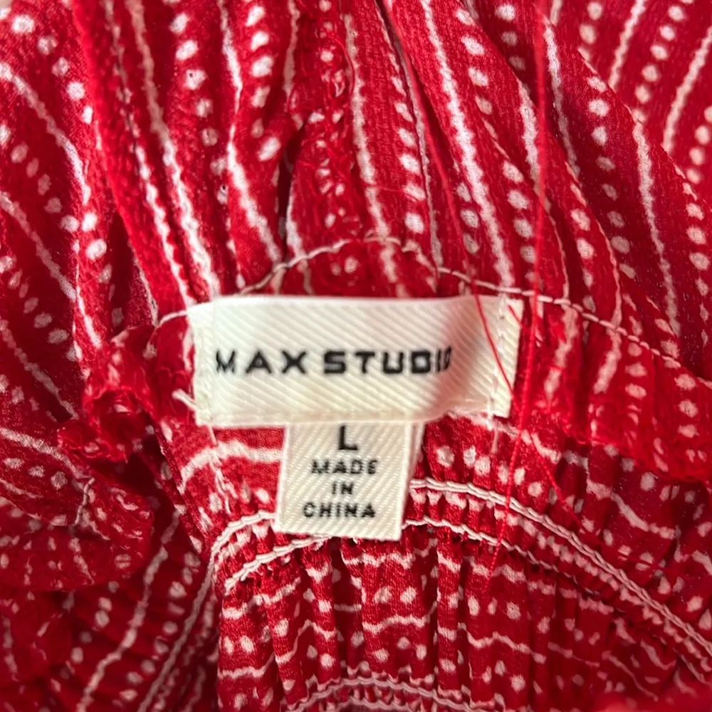 Max Studio Womens V-neck Smocked Waist Jumpsuit - Image 3