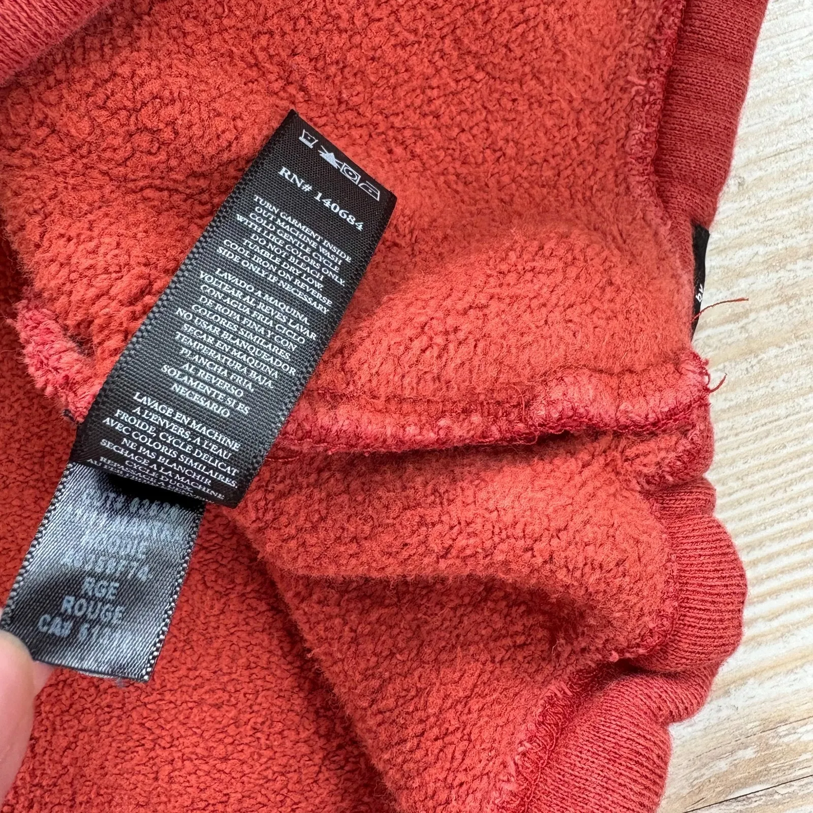 Koral Cropped‎ Pullover Hoodie | Brick Orange Size Medium - Image 6