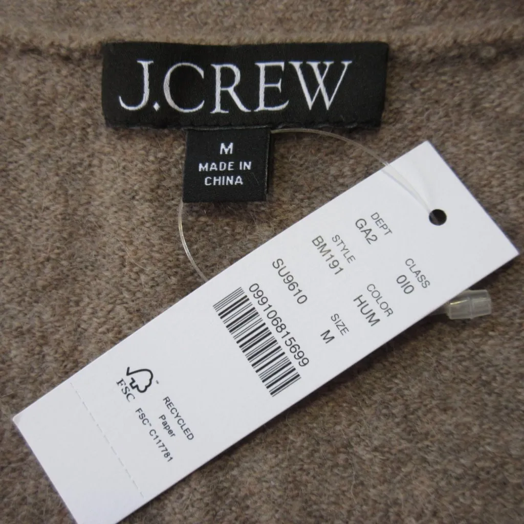 NWT J.Crew V-neck Cardigan in Umber Sparkle Crystals Supersoft Yarn Sweater M - Image 5