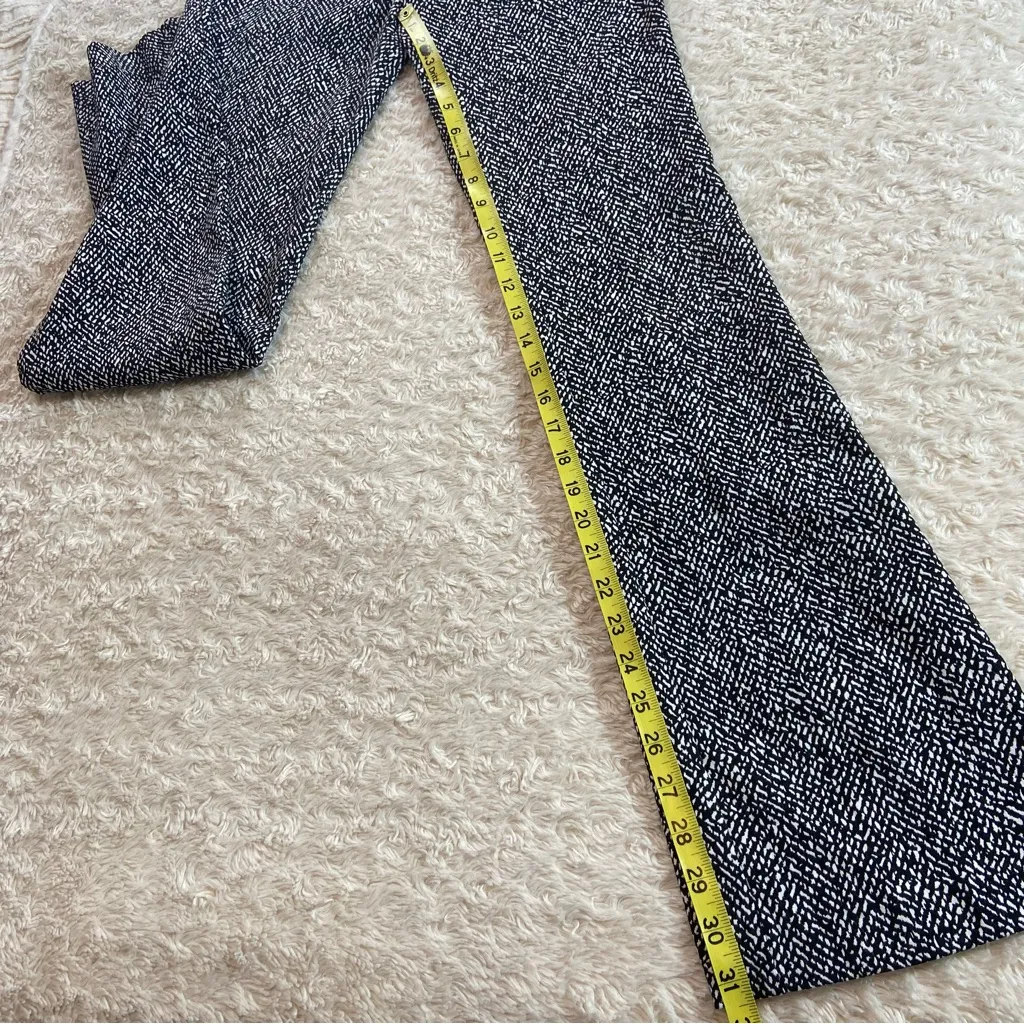 New York & Co 7th Avenue Suiting Collection Black and White Flared Pants Size 4 - Image 13