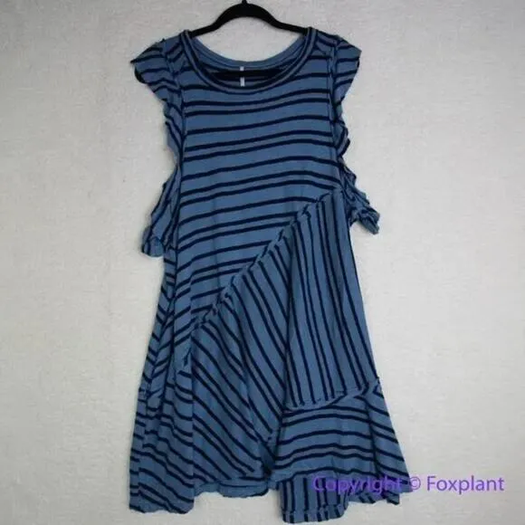 New! Free People Between The Lines Tunic Top dress in blue , size‎ XS - Image 3