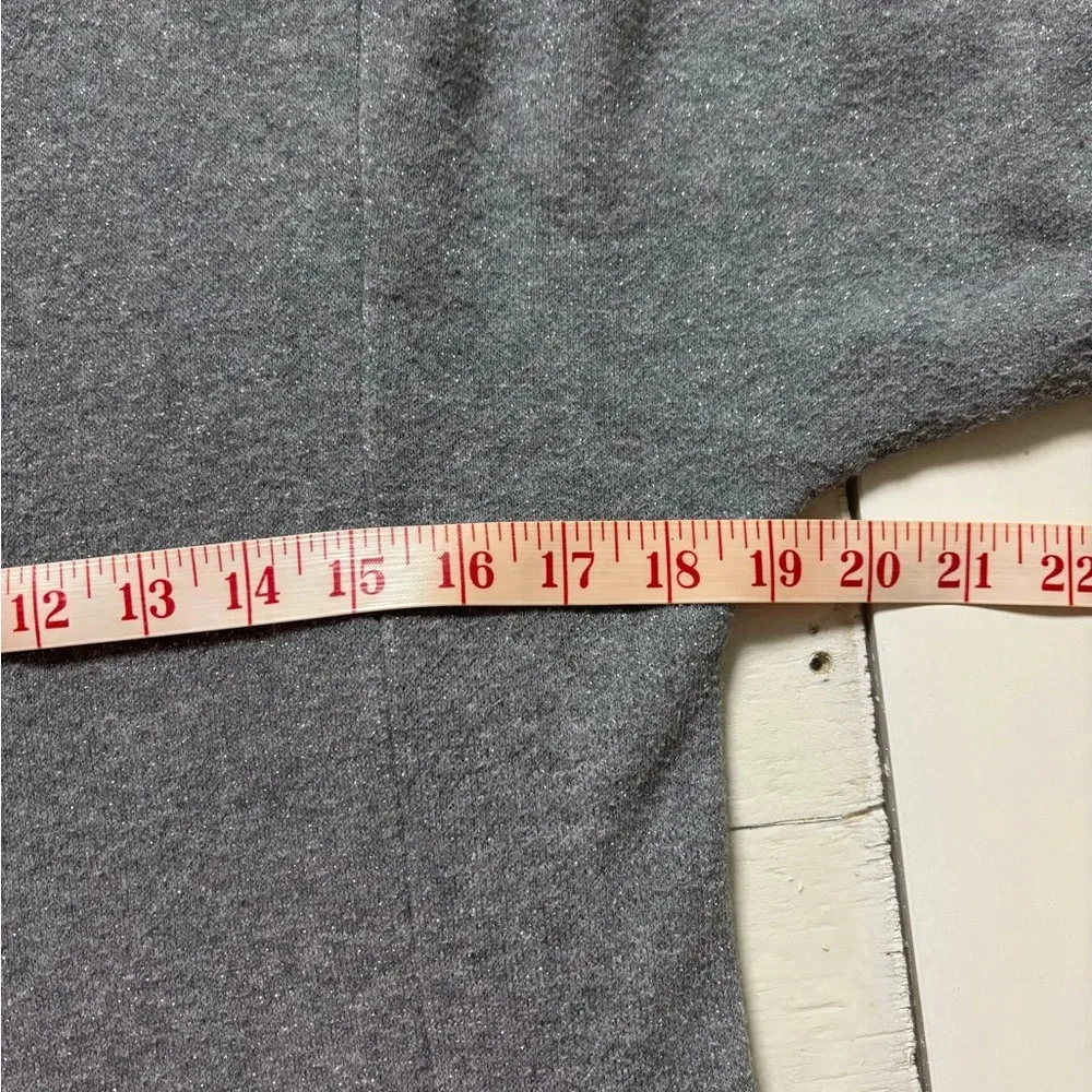 Aerie Dark Gray Metallic Funnel Neck Long Sleeve Pullover Sweatshirt Size Medium - Image 3