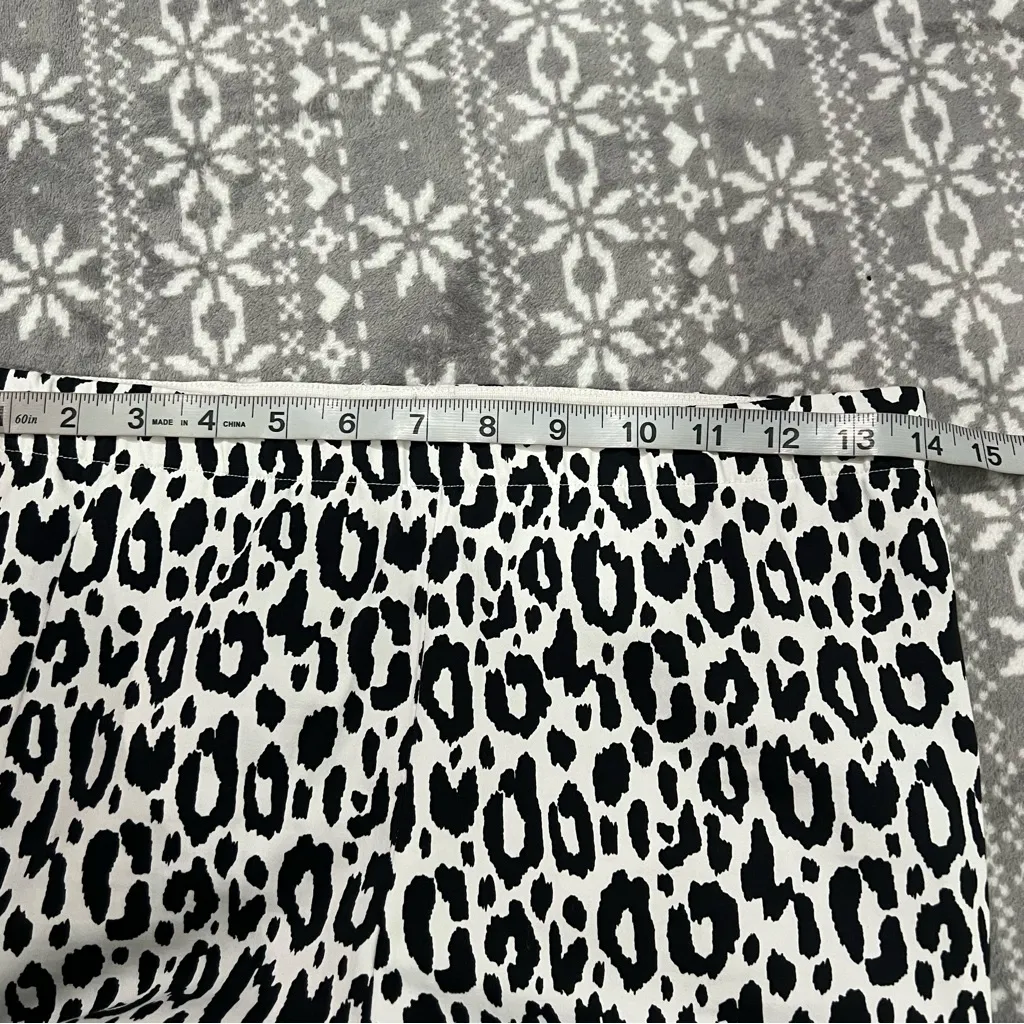 New Sara Campbell Sheri Black/White Leopard Pant w/Ruffle Hem Size Small Black - Image 11