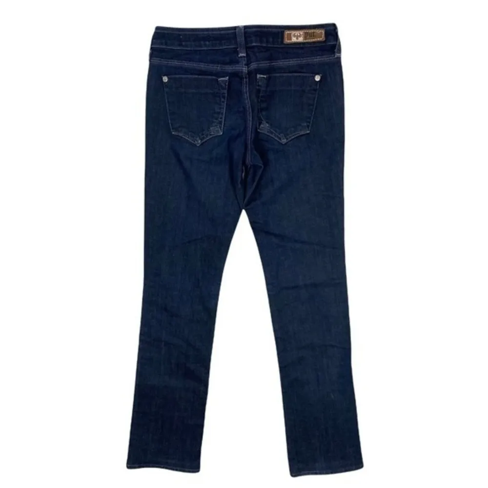 Pur Bardot Stretch Dark Wash Denim Relaxed Comfort Fit Jean Blue Size 27 - Image 2