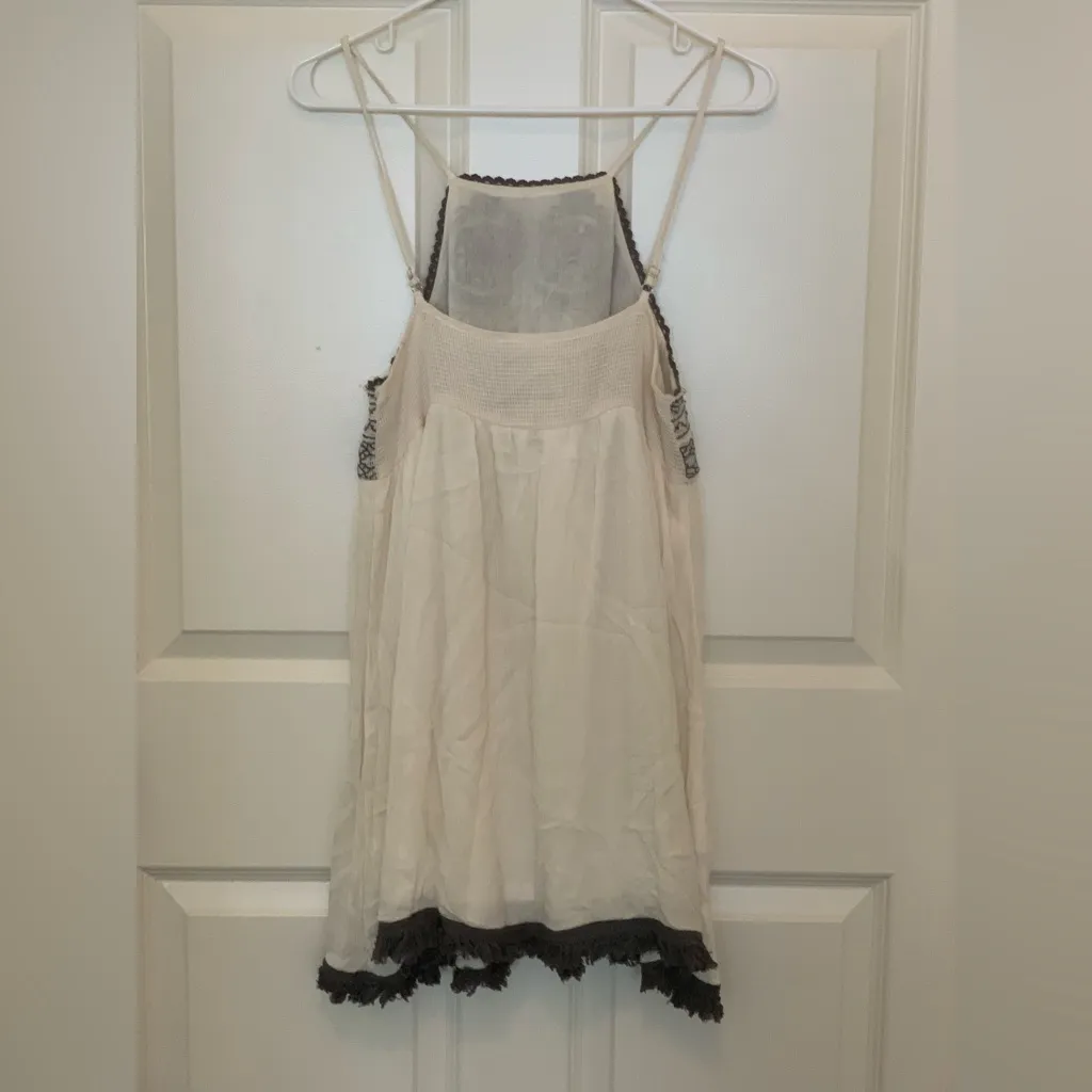Blu Pepper Boho Style Cream and Navy Women's Sleeveless Dress.Size-Small - Image 3