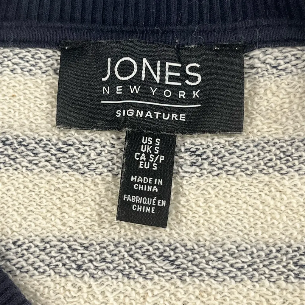 Jones New York Signature Full Zip Striped Women’s Sweater Jacket - Image 6