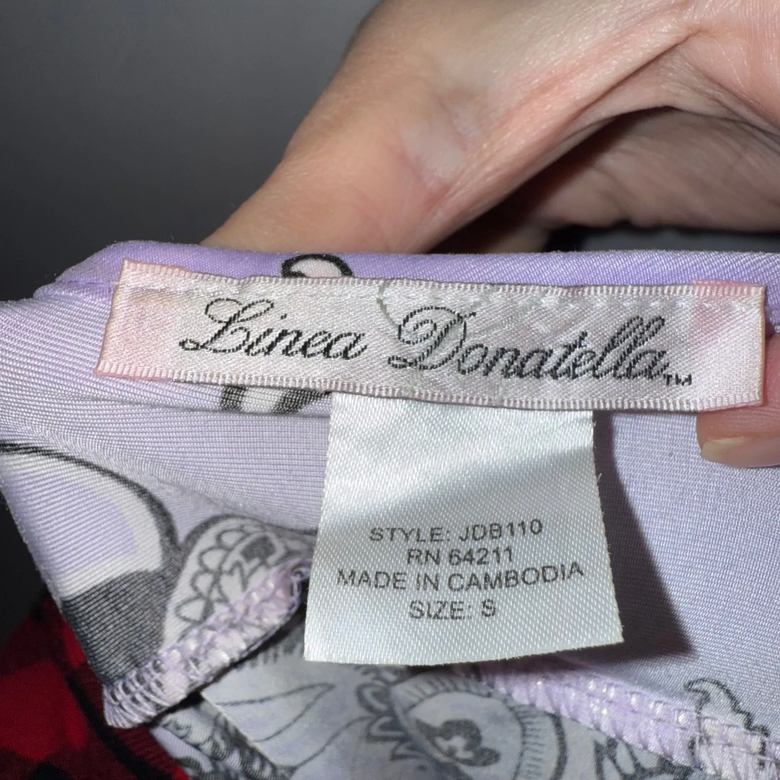 Linea Donatello Floral Paisley Sleepwear 2 Pc Set Robe & Nightie Slip Mini Dress - Image 9