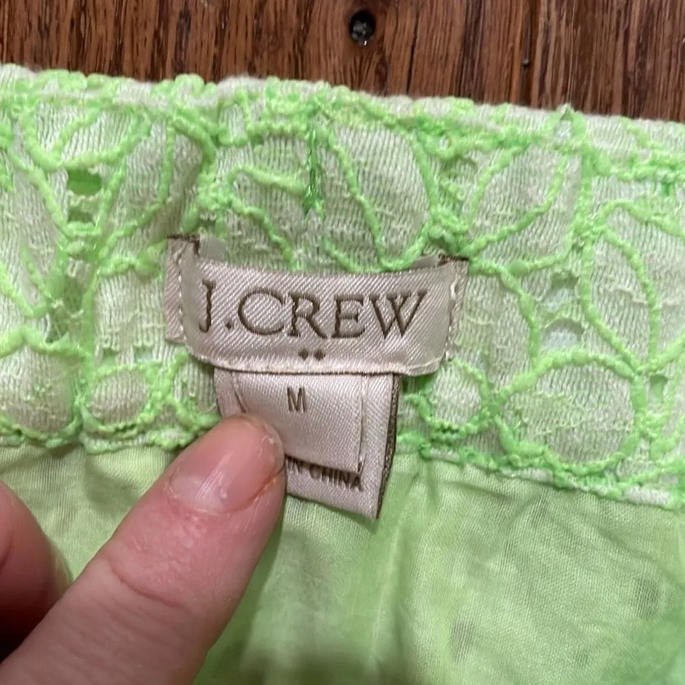 J.Crew neon lace mini skirt m Yellow Size M - Image 7