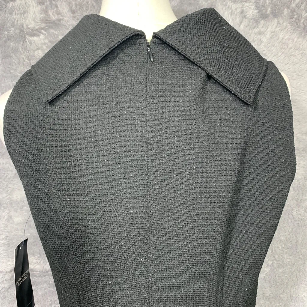 American Living Women’s Black Sleeveless Mock Neck Sheath Dress Size 4 NWT - Image 5