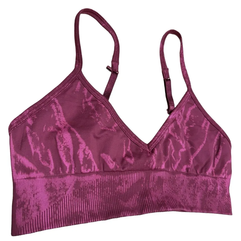 Lululemon Ebb To Street Bra A/B Cup Stone Wash Chianti Seamless W2BS2S Size 8 - Image 3