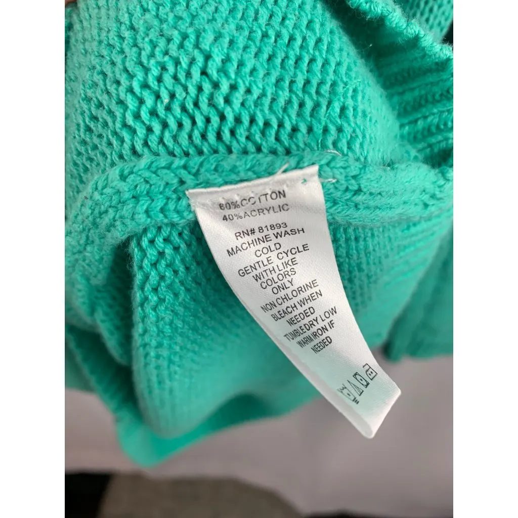 D&Co. Womens XXS Seafoam Knit Sweater Dress 60% Cotton & 40% Acrylic V - Image 4