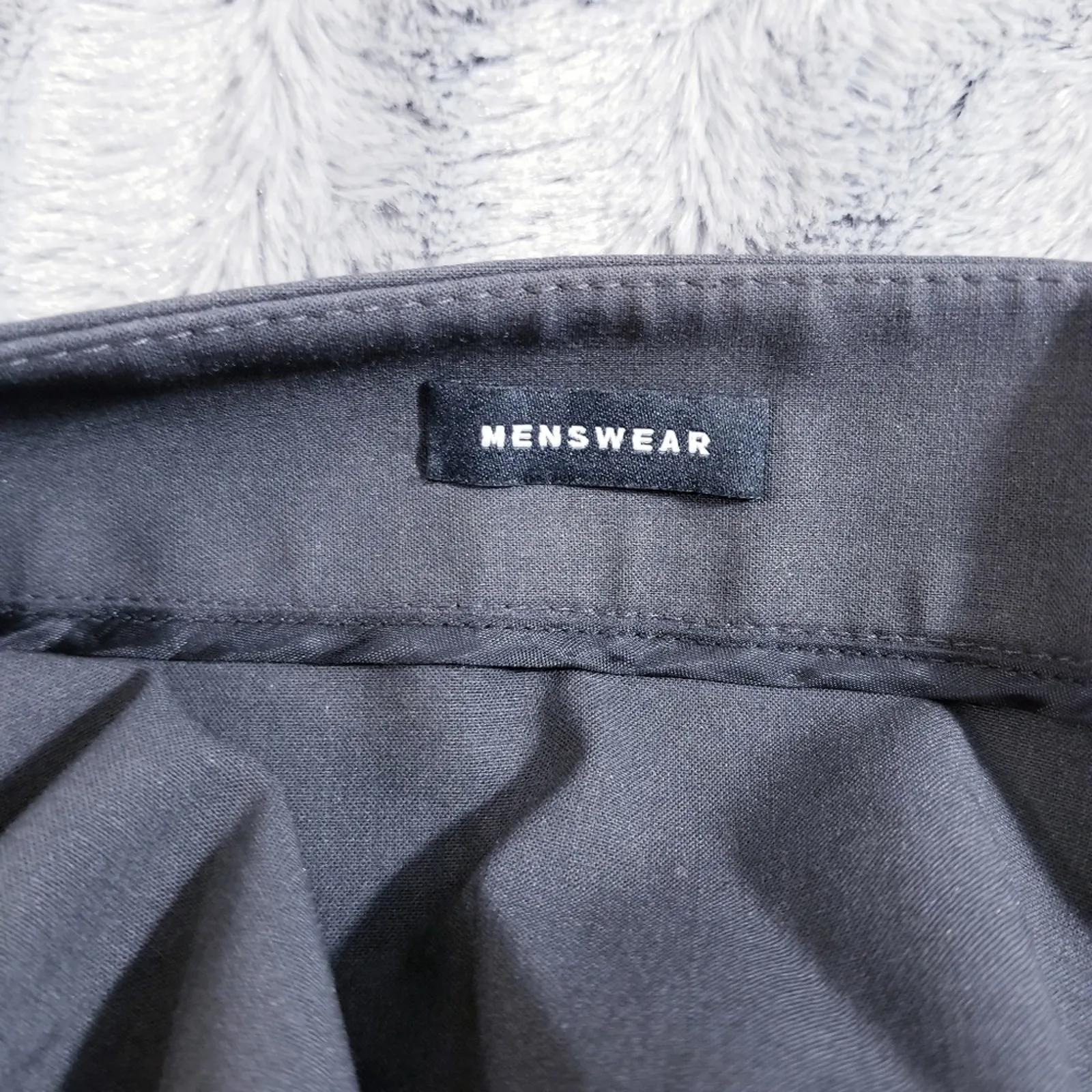 Lafayette 148 New York Menswear Virgin Wool Trouser High Rise Straight Leg Pants Gray Size 10 - Image 10