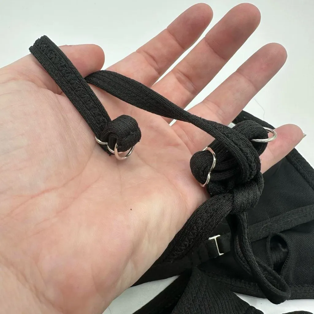 Super Cheeky Grim Reaper "See You in Hell" Bikini size small Black - Image 5