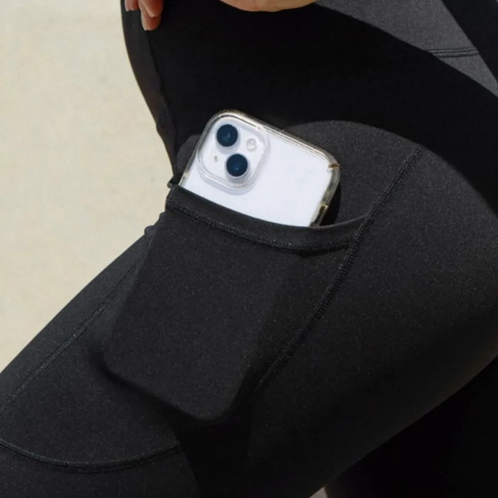 BERLOOK Black High Waisted Pocket Leggings 24″ 14 Size XS - Image 3