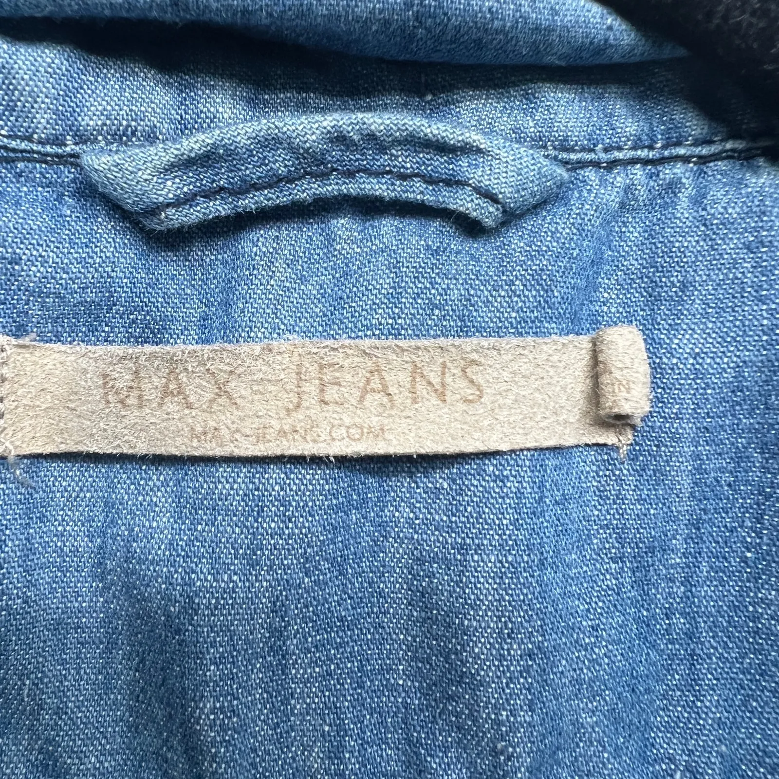 Max Jeans Cotton Linen Chambray Women's Utility Vest Small Full Zip Breathable - Image 2