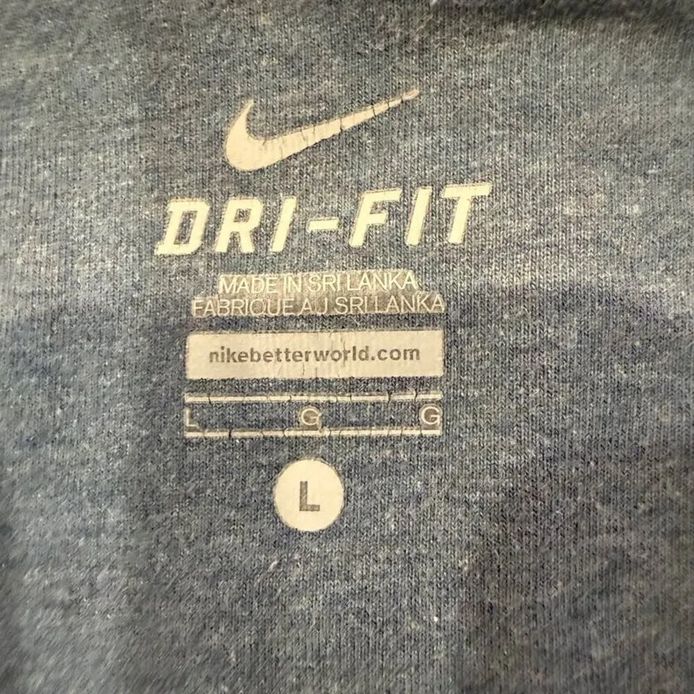 Nike Dri-Fit Yoga Leggings Womens Size Large Blue Workout Activewear Performance - Image 4