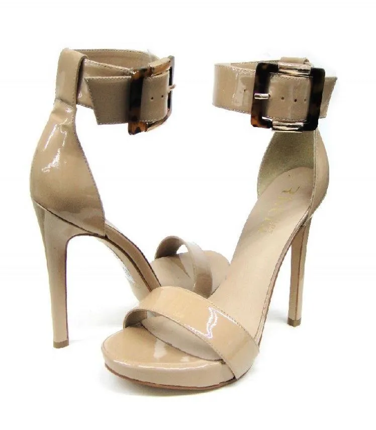 Leather Nude ankle strap heels size 8 - Image 3