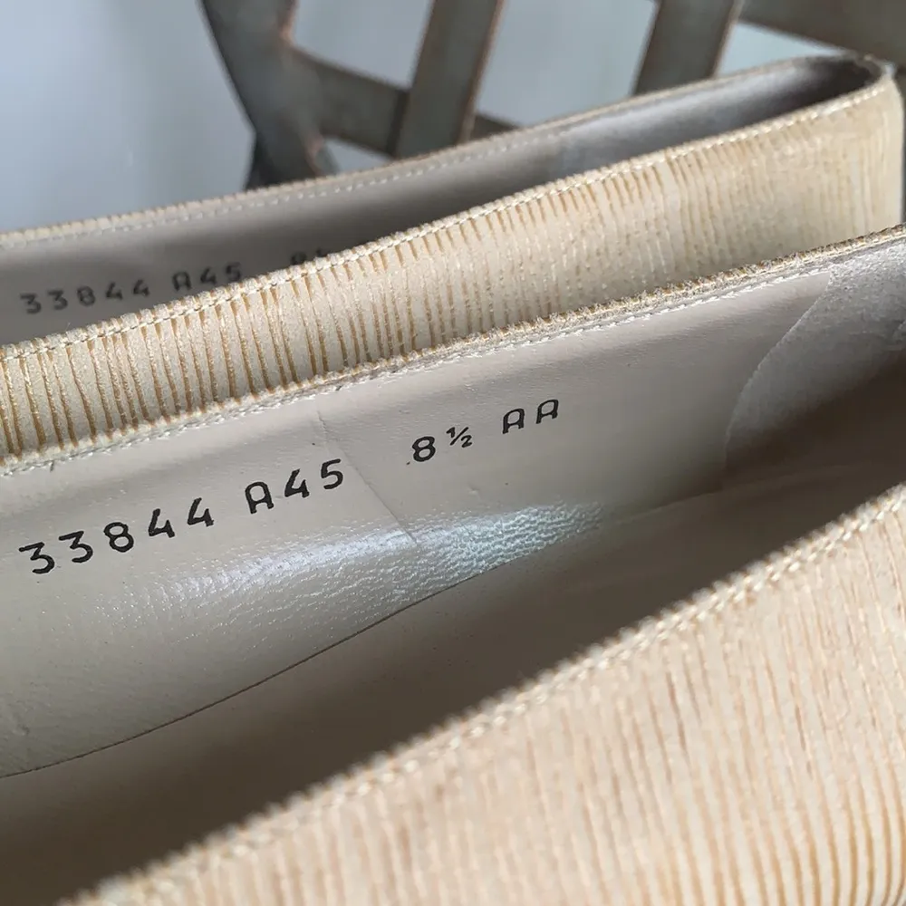 Salvatore Ferragamo Square Toe Stacked Block Heel Pumps - Image 6