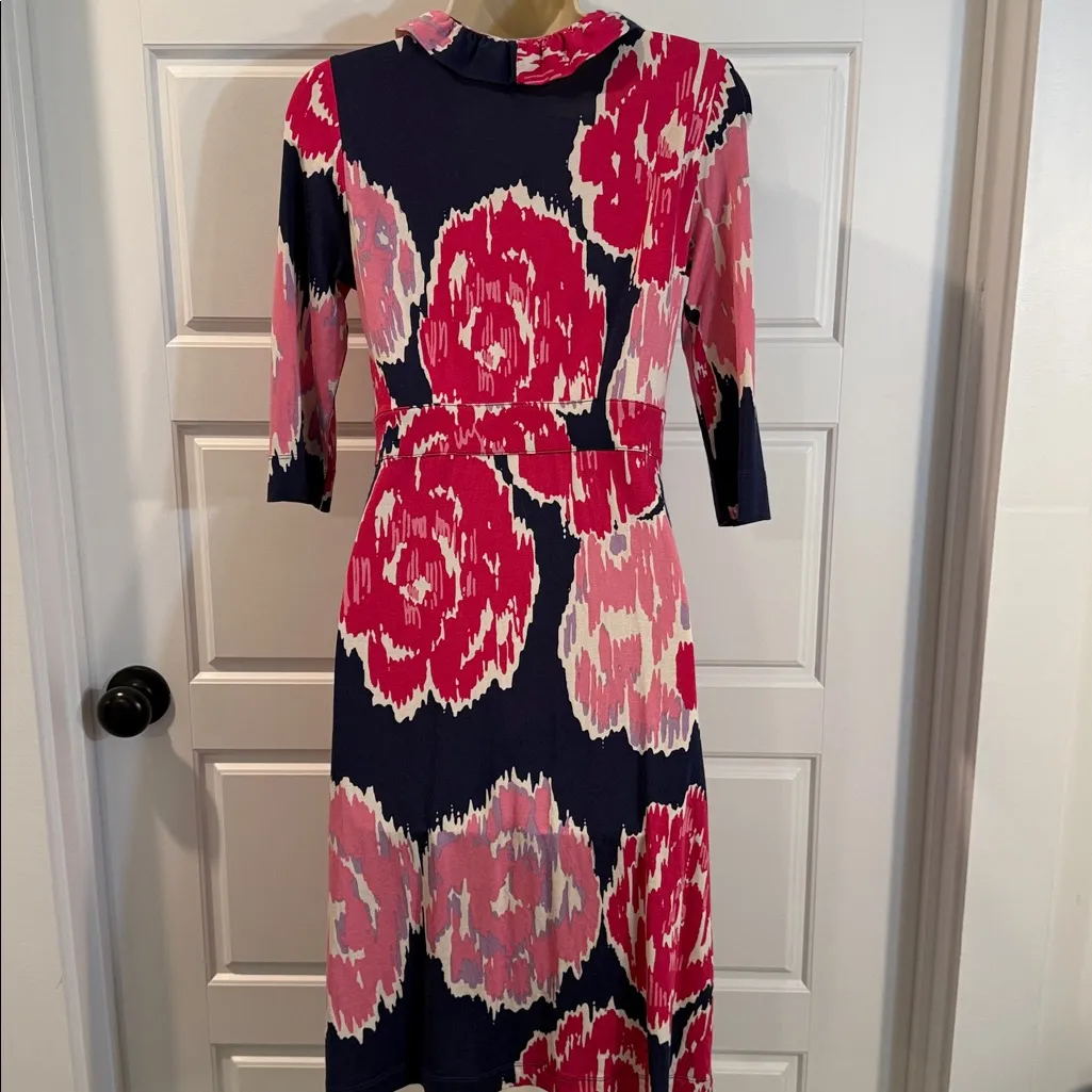 Lilly Pulitzer Augusta Bright Navy Bravissimo Dress Small - Image 9