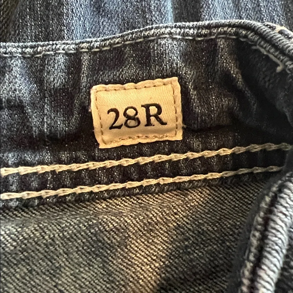 BKE Denim Payton Straight Leg Jeans Distressed Dark Wash 28 x 31 1/2 EUC - Image 6