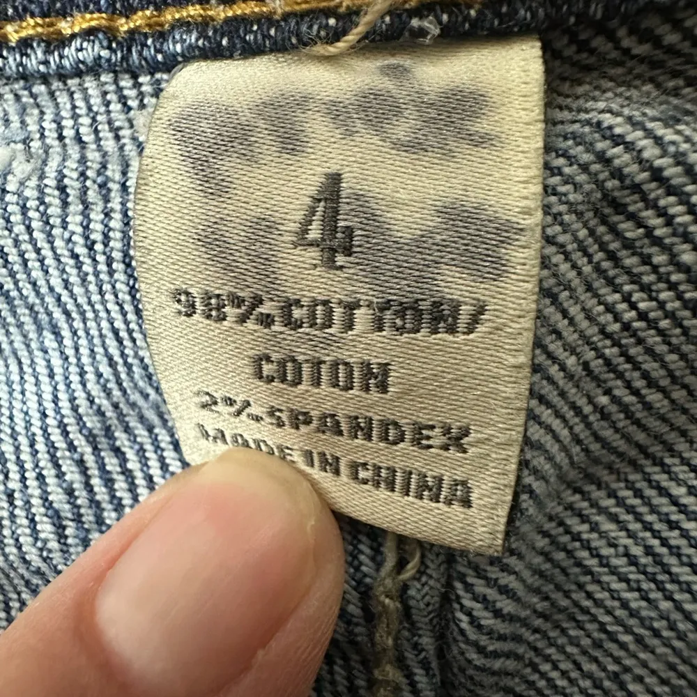 Abercrombie and Fitch Vintage Y2K Zipper Ankle Skinny Jean Size 4 Moose Logo - Image 4