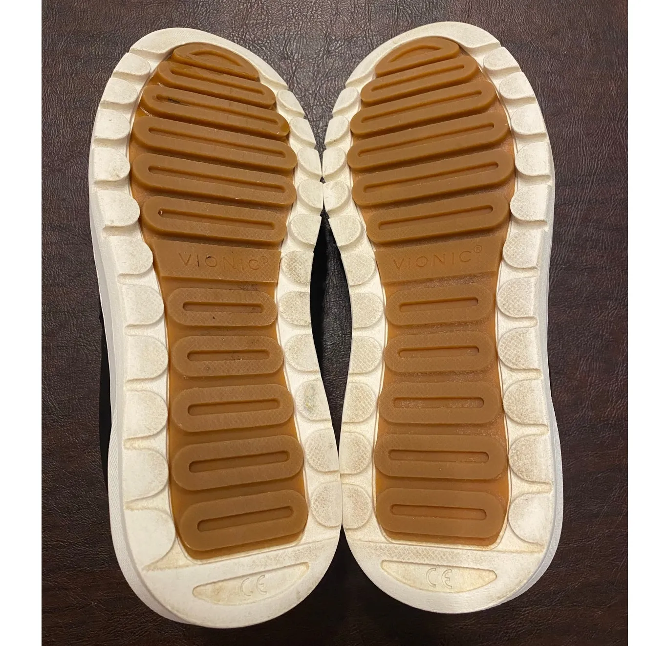 Vionic‎ Simasa Ray Snake Print Heel Leather Sneakers Black White Women's Size 6 - Image 6