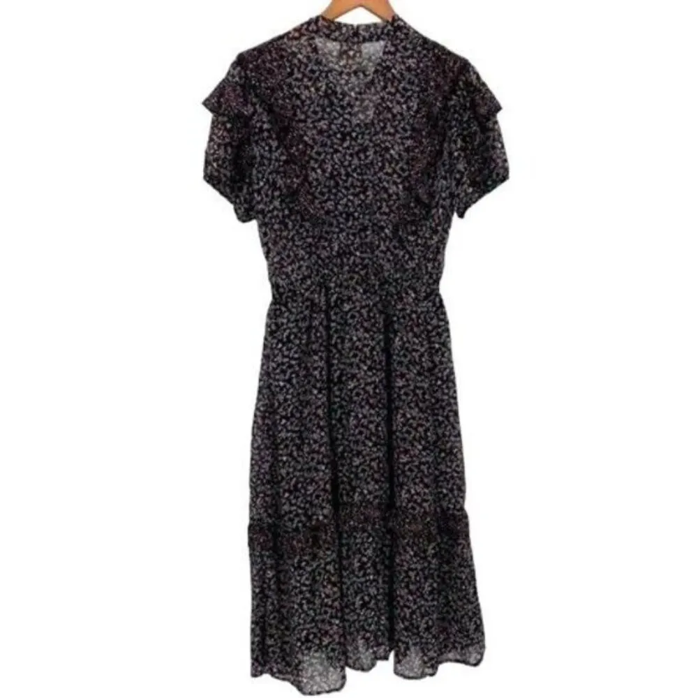 Knox Rose Floral Prairie Tiered Midi Dress Country House Chic - Image 8