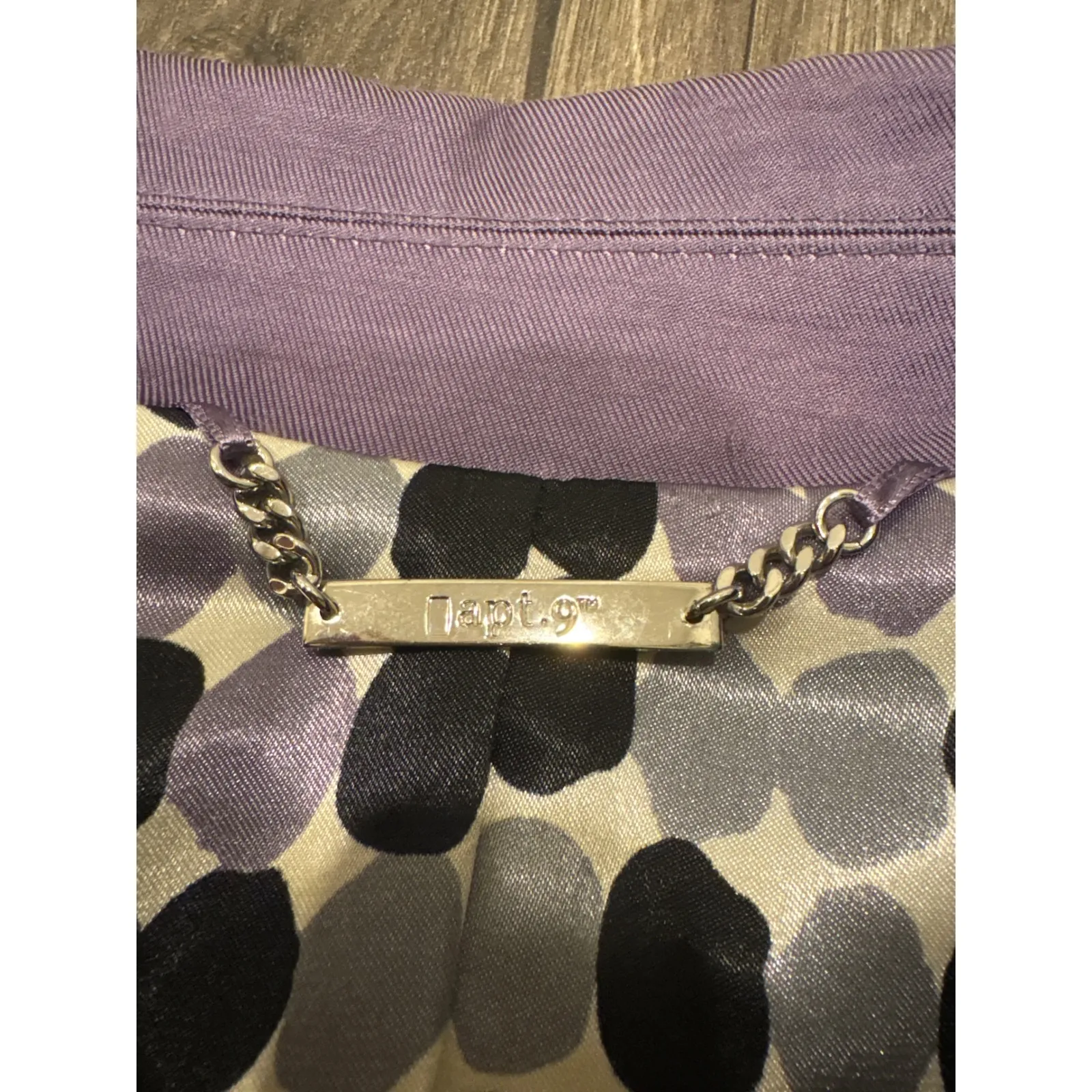 Apt 9 Womens Lavender Double Breasted Belted Trench Coat Size Medium - Image 6