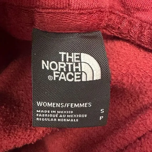 The North Face Red Pullover Hoodie Never Stop Exploring Sweatshirt‎ Womens Small - Image 6