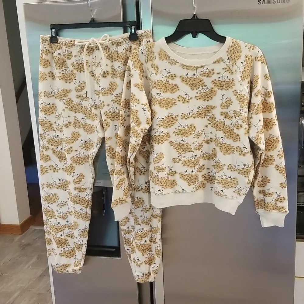 💕THE GREAT💕 Shrunken Sweatshirt + Stadium Sweatpants ~ Chamomile Floral M NWT - Image 10