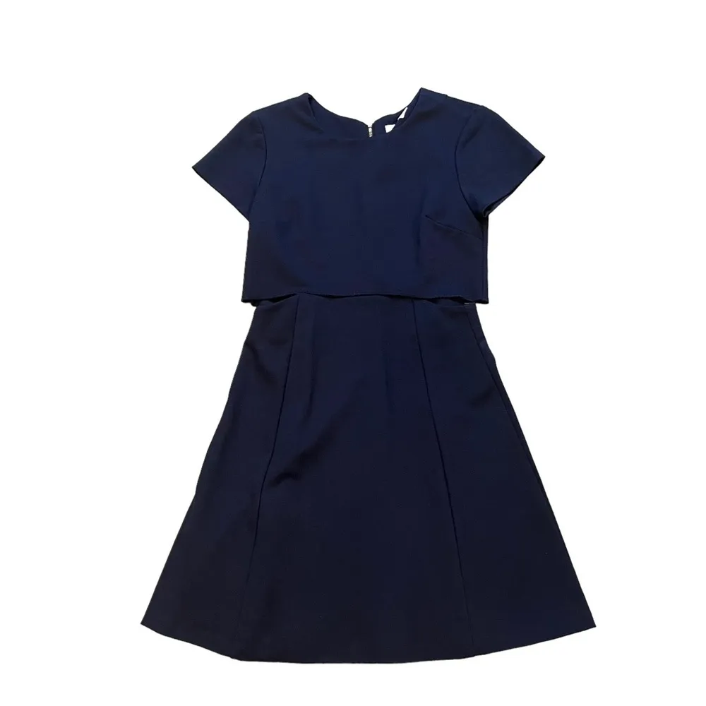 Amanda Uprichard Navy Side Cutout Ponti Knit Dress - Image 4