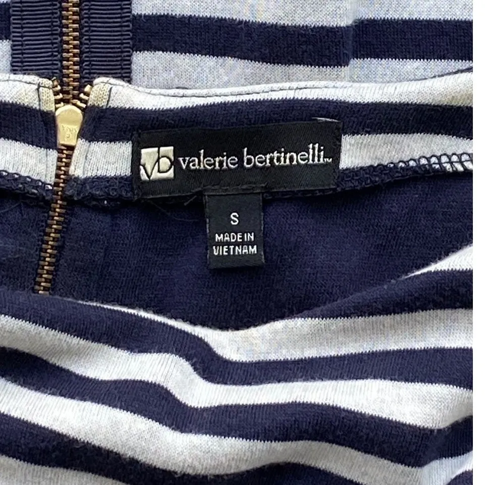 VALERIE BERTINELLI Blue & White Stripe Sleeveless Mini Dress ~ Women's SMALL - Image 4