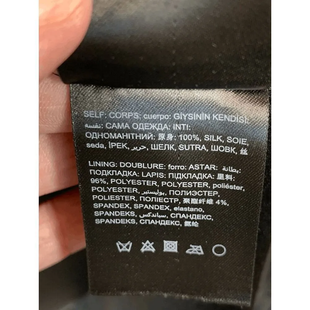 Bebe x Naven Womens Mini Dress Choker Neckline Bell Sleeve Black Size 6 - Image 6