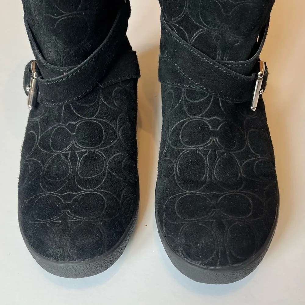 COACH Thelma Black Suede Boots Size 7 - Image 9