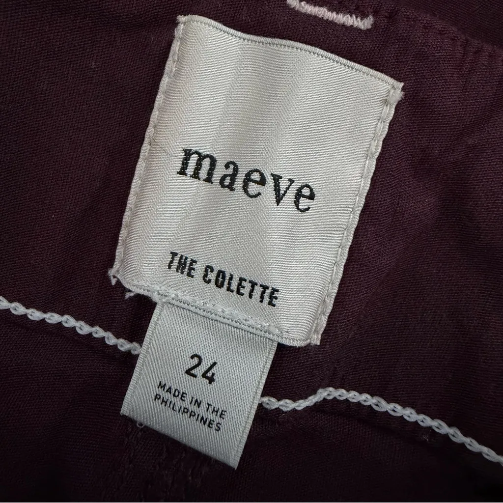 Anthropologie The Colette Merrick White Contrast-Stitch Cropped Wide-Leg Pant 24 - Image 11