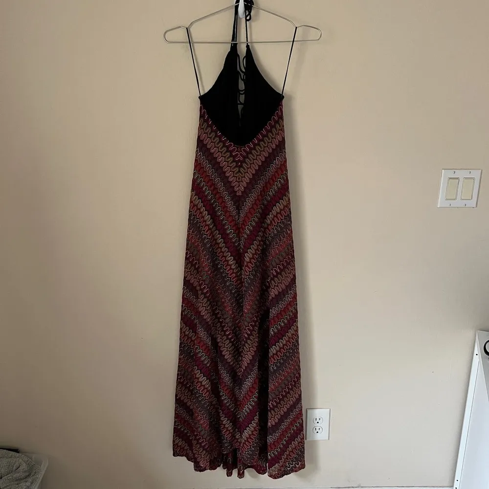 Urban Outfitters UO Ecote Stitch Lace-Up Metallic Boho Maxi Dress Size XS - Image 8