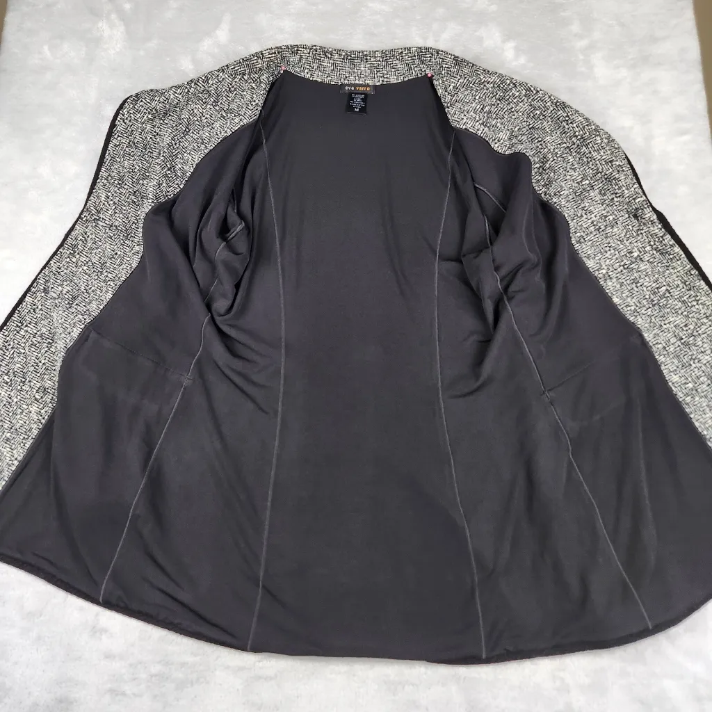 Eva Varro Womens Blazer Long Sleeve Gray Size M Medium - Image 7