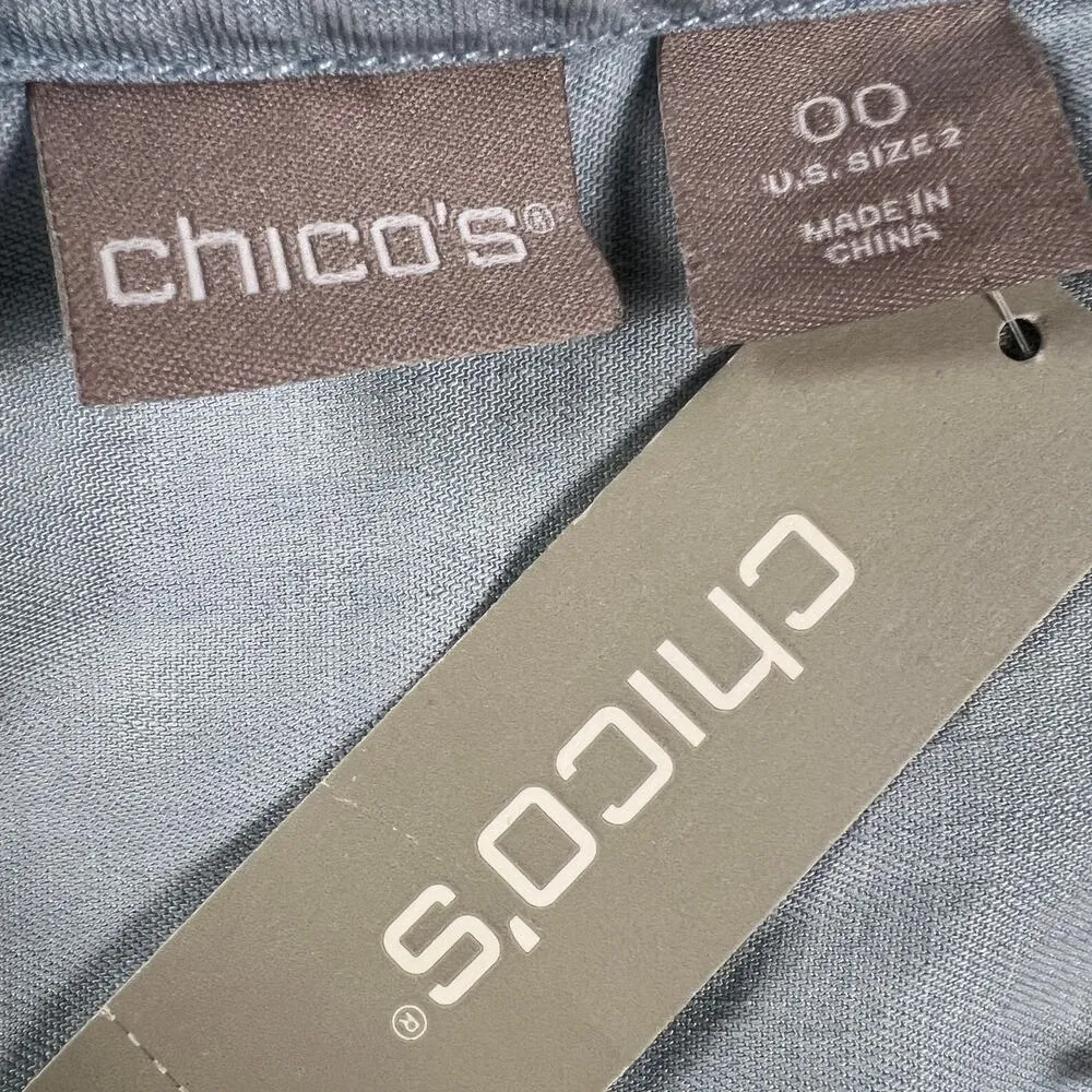 Chico’s Light Chambray Wash Denim Shirt Dress Chico’s Size 00 (US Size 2) Blue - Image 9