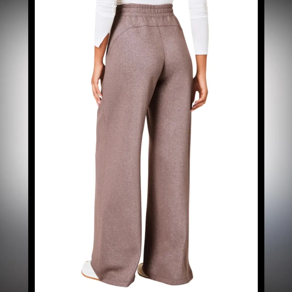 SPANX AIRESSENTIALS SHIMMER WIDE LEG
PANTS $120 Limited edition casual fall gray - Image 2