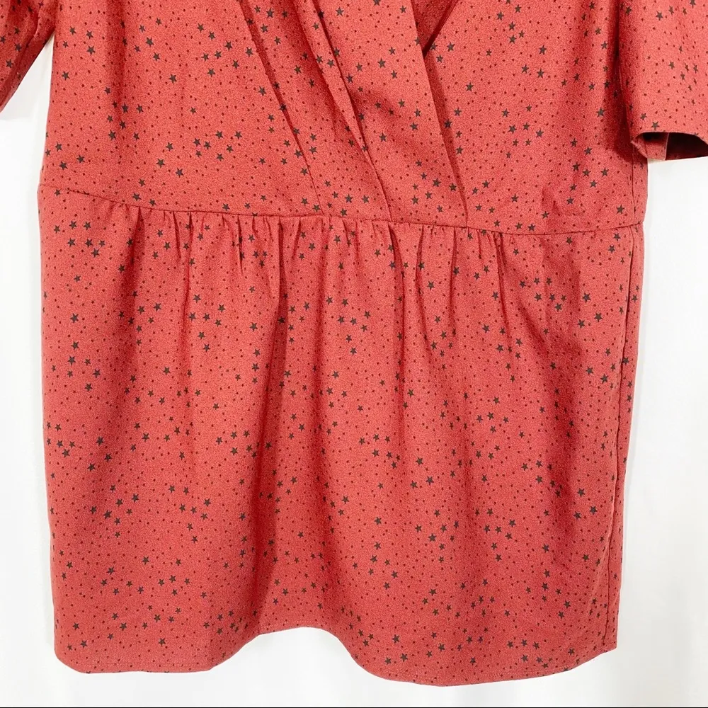 Maison Scotch Chapeau Star Print Mini Dress: Red - Image 5
