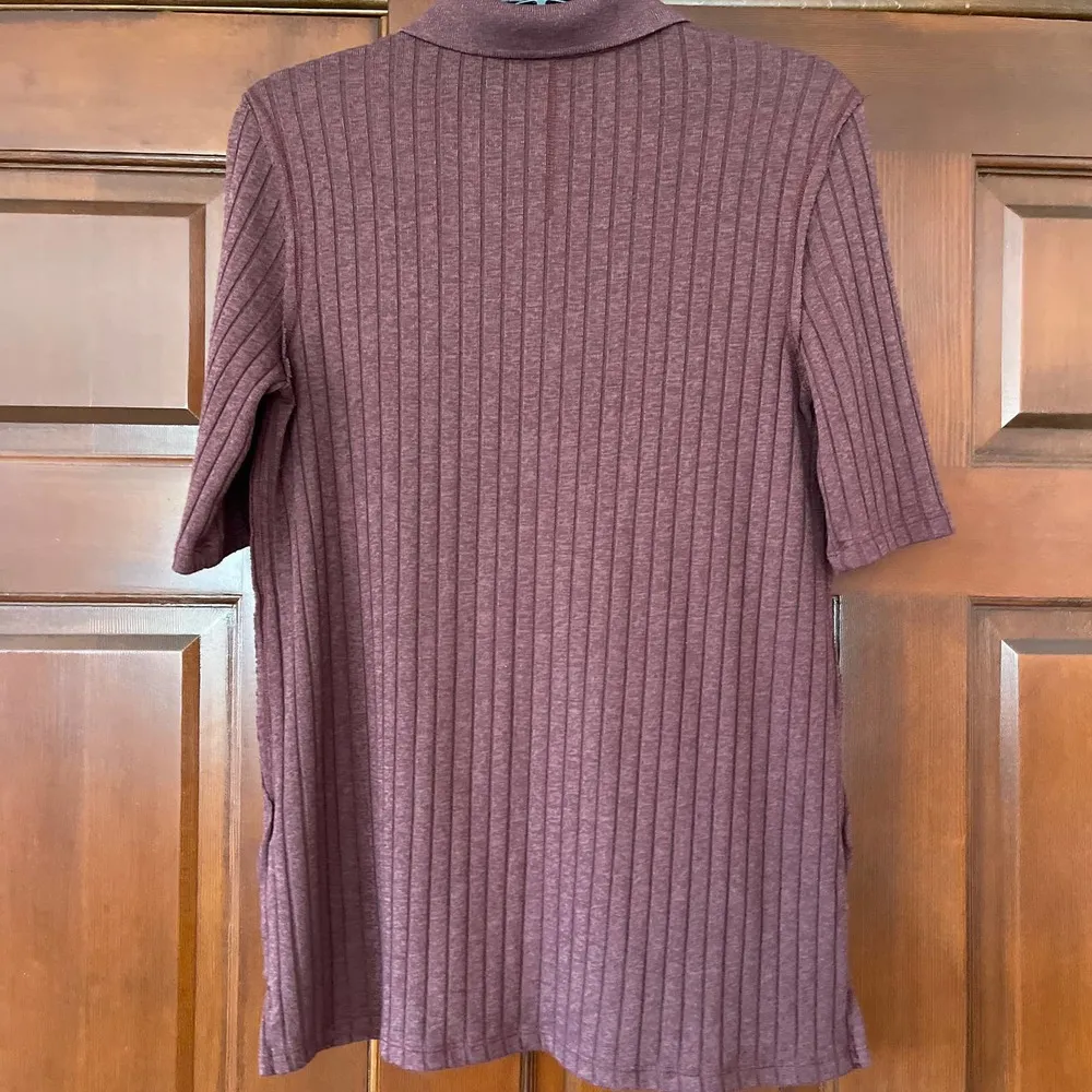 Free people raw edge 3 button ribbed polo - Image 6