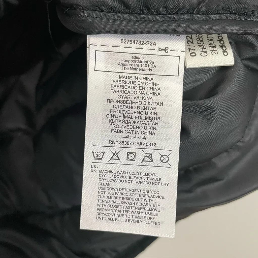 NWT Essentials‎ Light Down Vest Women’s Size XS 4/6 Black White Puffer GH4586 - Image 7