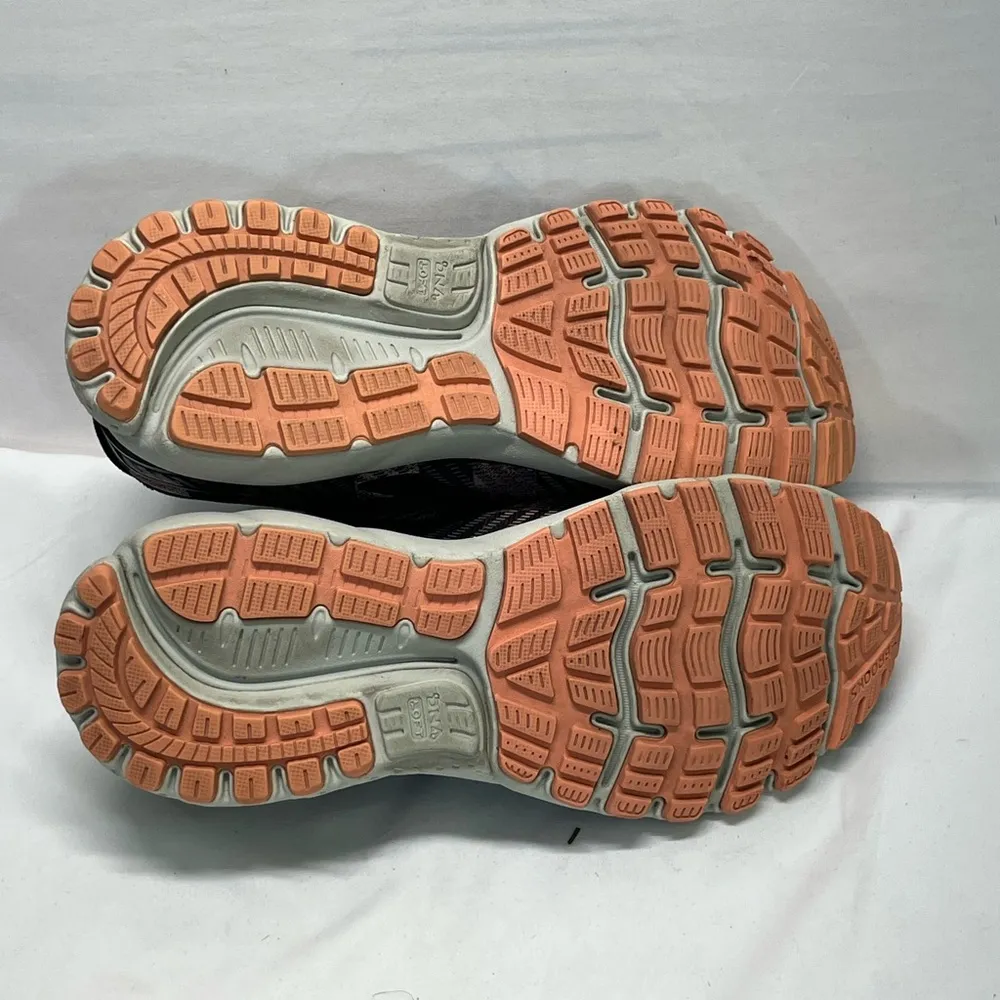 BROOKS GHOST 12 RUNNING SNEAKERS 10.5 BLACK/CORAL PLAID FLANNEL LIMITED ED - Image 10