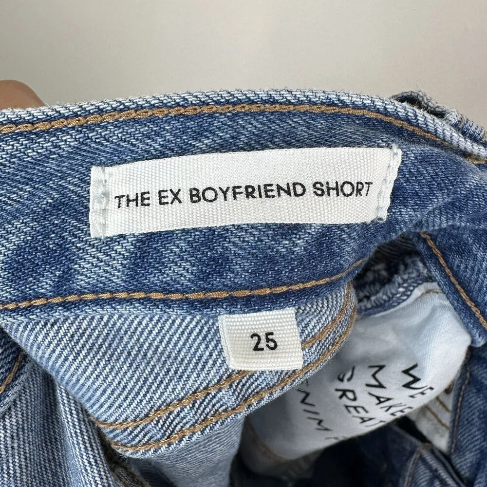 Aritzia Denim Forum The Ex Boyfriend Short 25 Blue Denim Cut Off Organic Cotton - Image 5