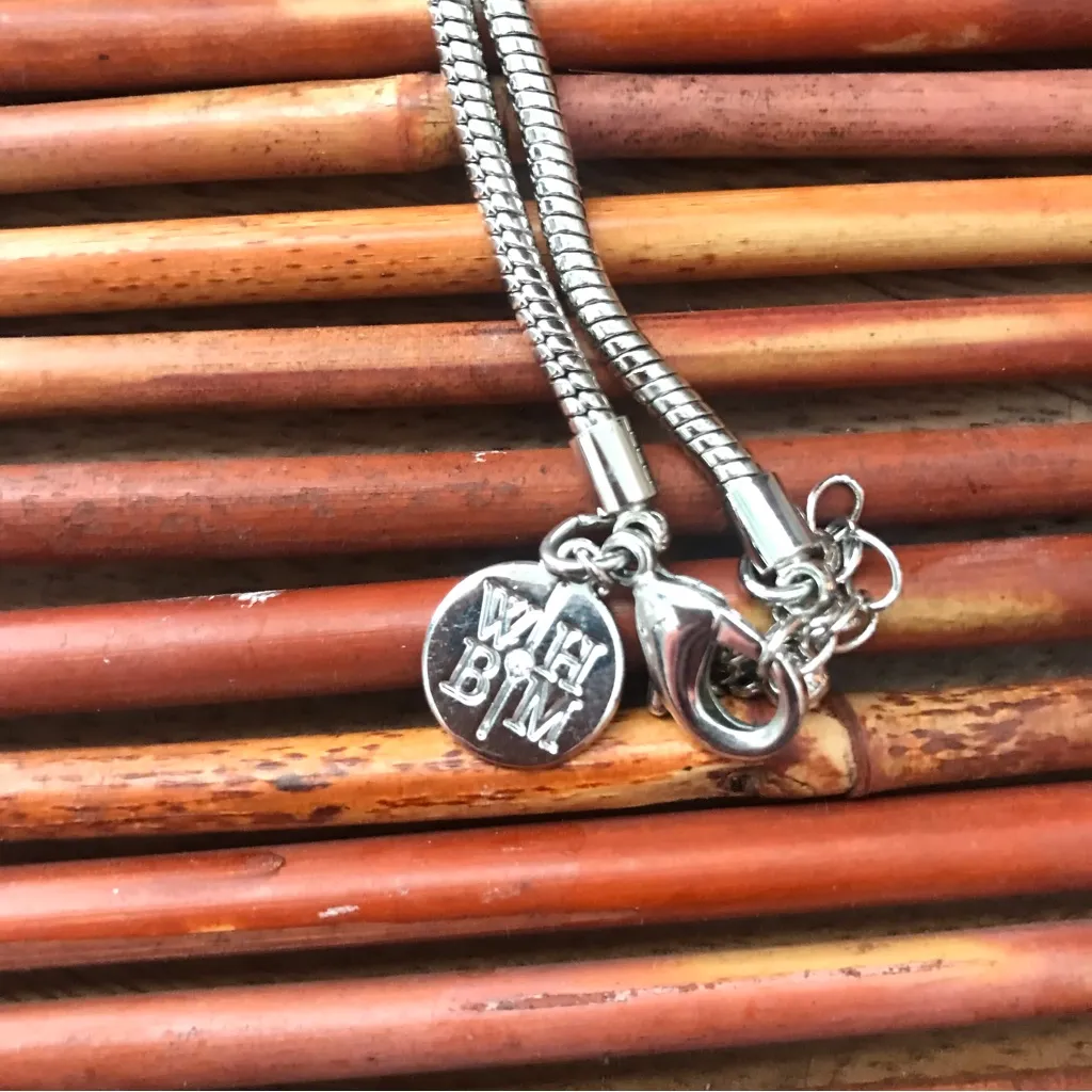 White House Black Market Long Silver Tone Tassel Necklace - Image 4